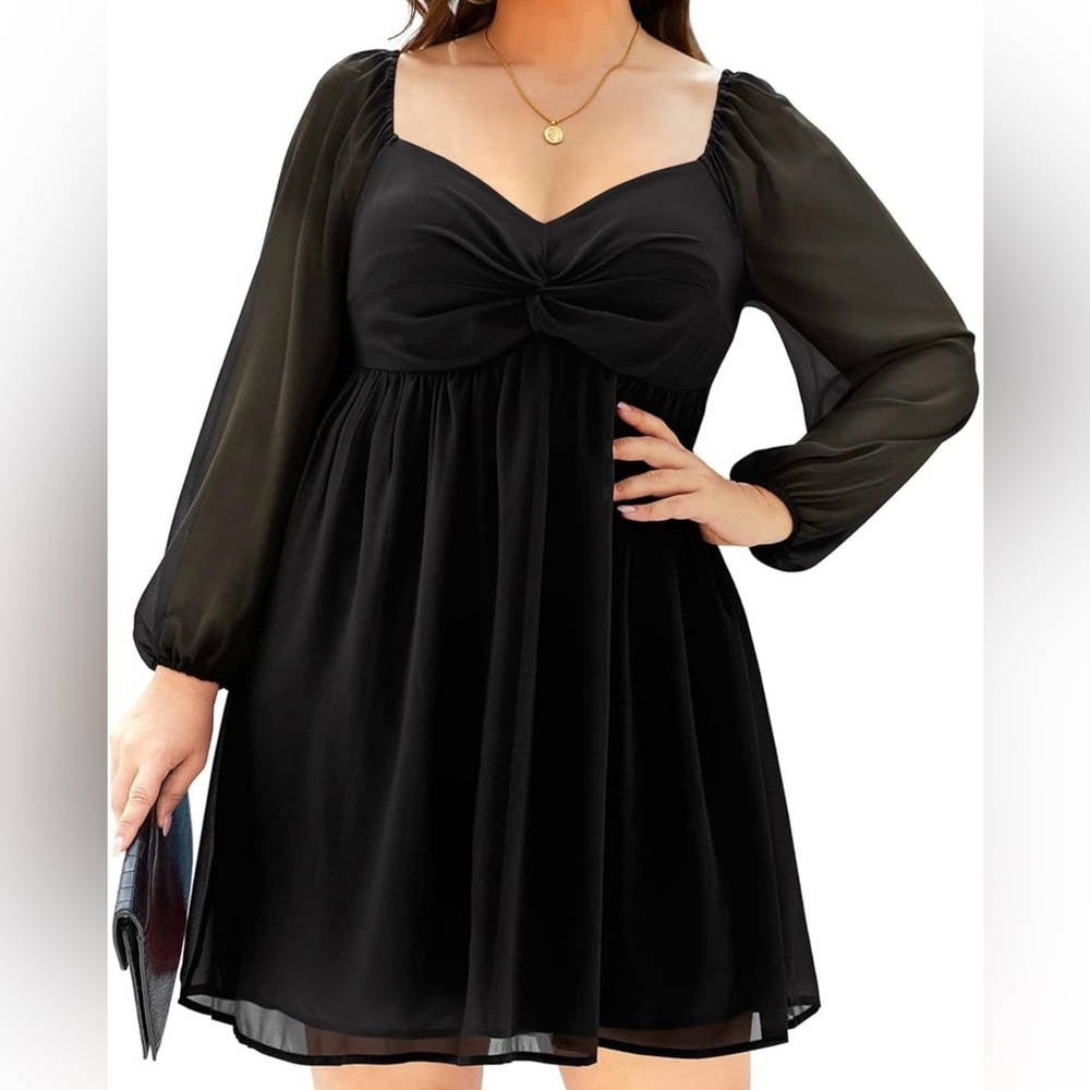 Pinup Fashion Women’s Plus Size Sweetheart Neckline Dress